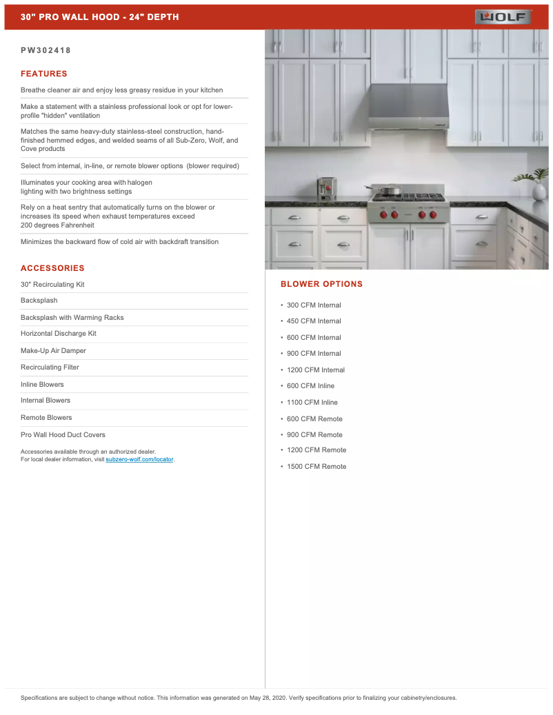 Page 1 de la notice Manuel utilisateur Wolf PW302418