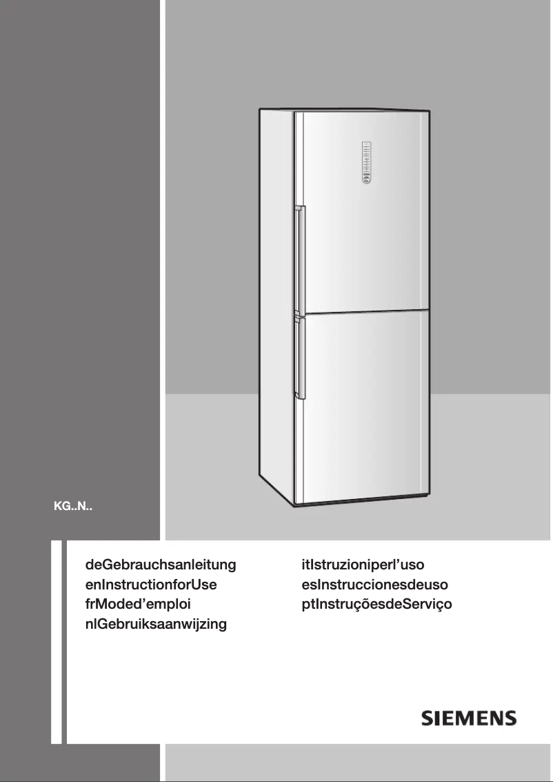 Page n°1 - Manuel utilisateur Siemens KG 36NH10