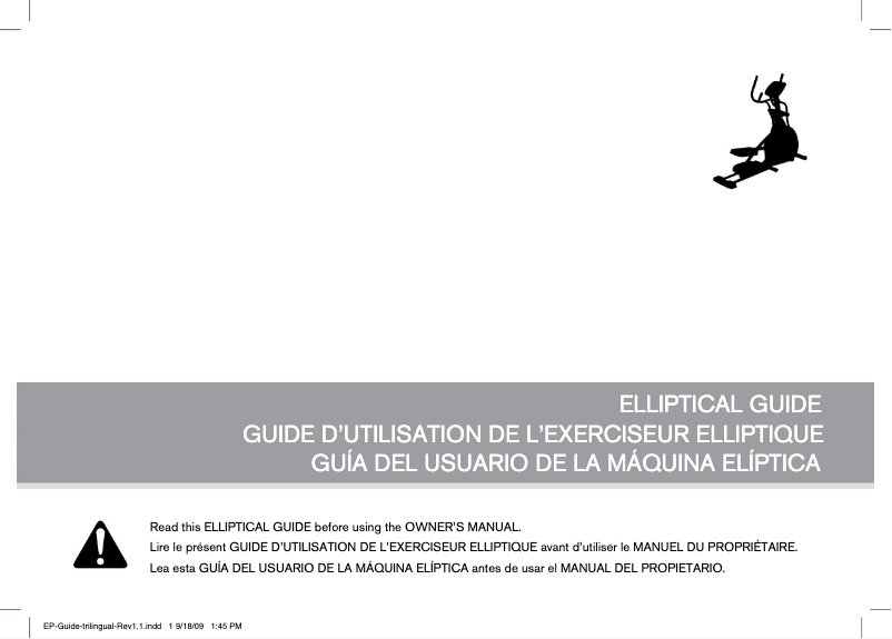 Page n°1 - Manuel utilisateur Horizon Fitness e1100GS