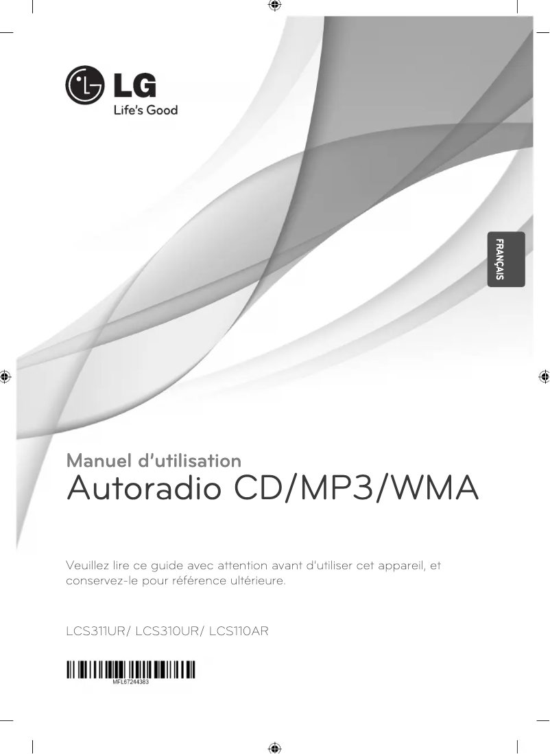 Image de la première page du manuel de l'appareil LCS310UR