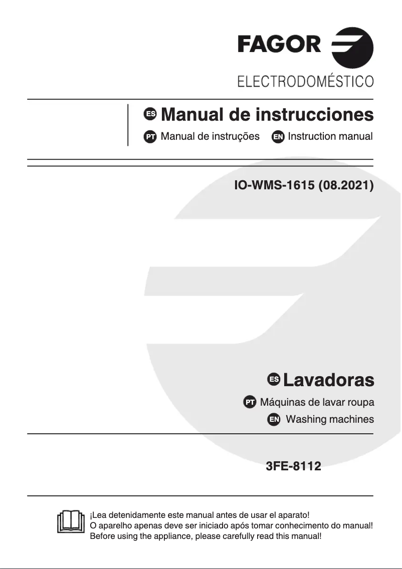 Página 1 del manual Manual de usuario Fagor 3FE-8112