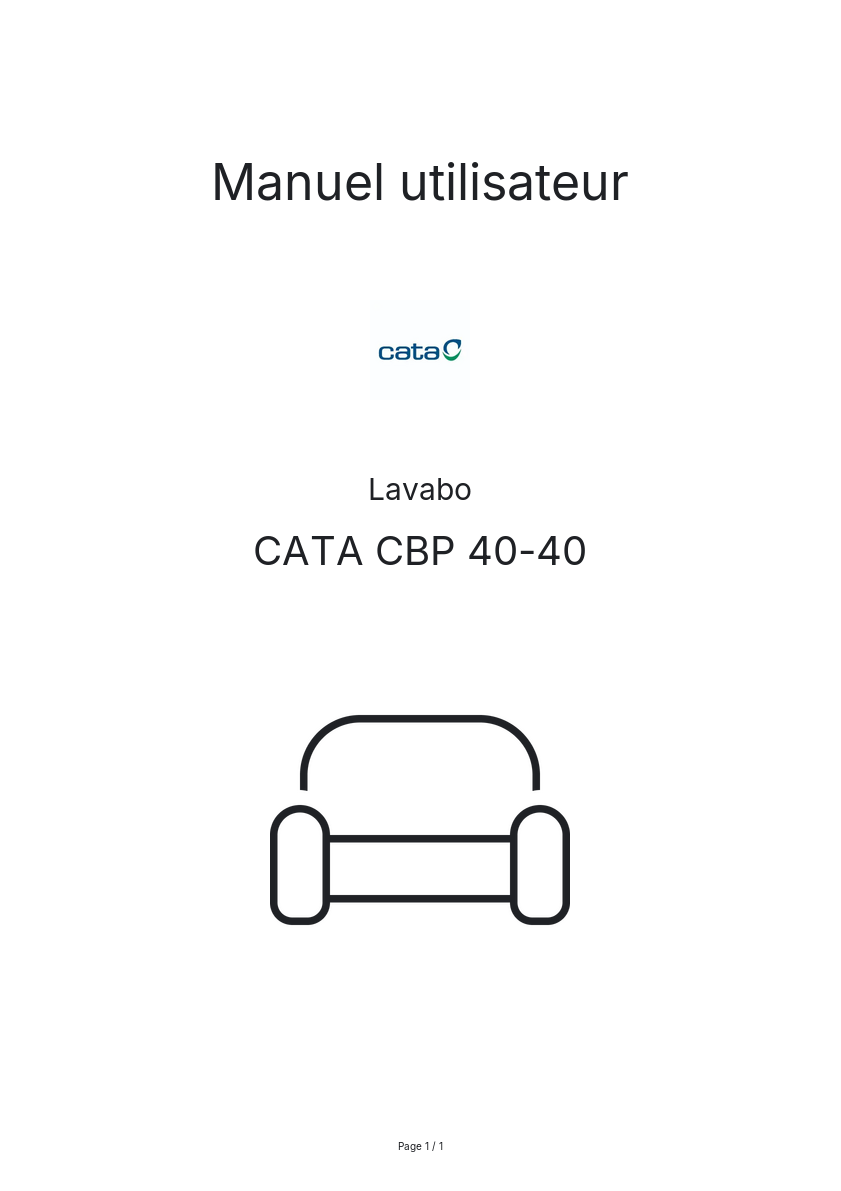 Image de la première page du manuel de l'appareil CBP 40-40