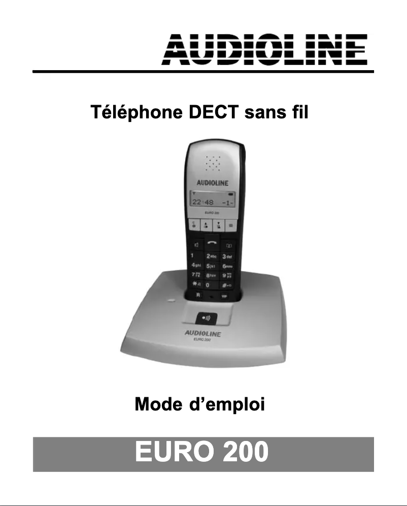Page 1 de la notice Manuel utilisateur Audioline EURO 200