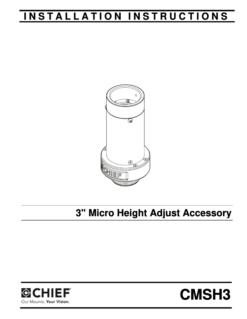 Página 1 del manual Manual de usuario Chief CMSH3