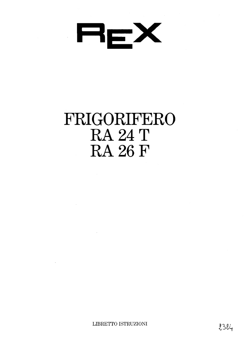 Image de la première page du manuel de l'appareil RA26F