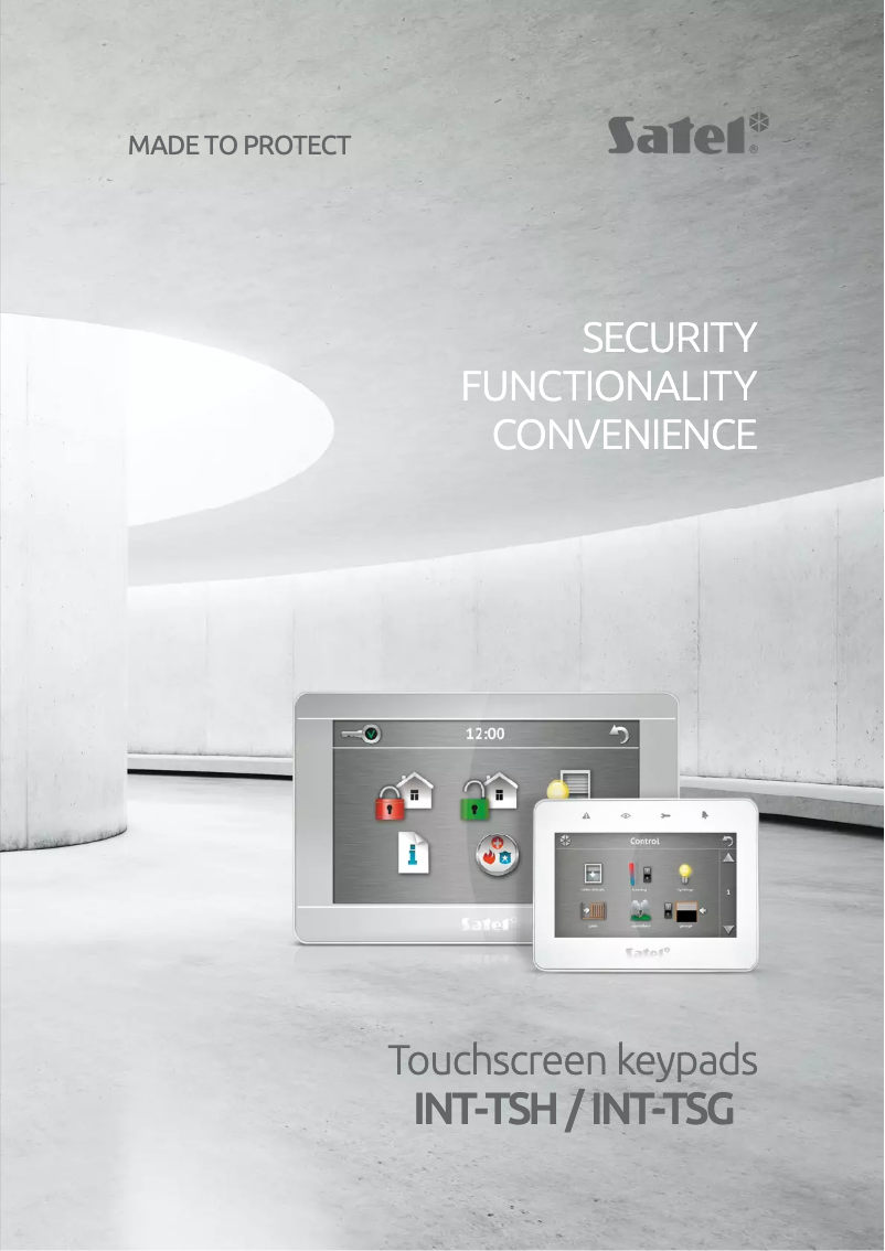 Page 1 de la notice Manuel utilisateur Satel INT-TSG-WSW