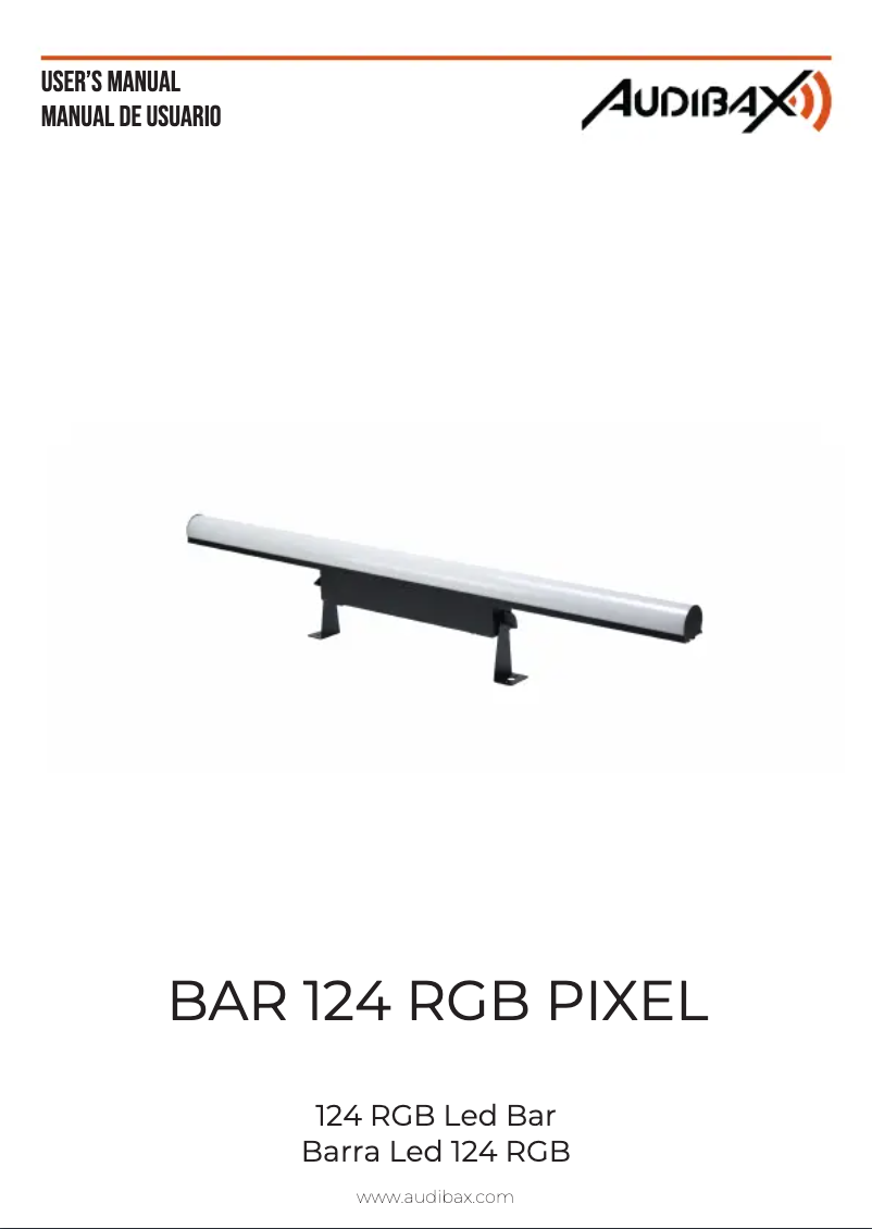 Page 1 de la notice Manuel utilisateur Audibax BAR 124 RGB PIXEL
