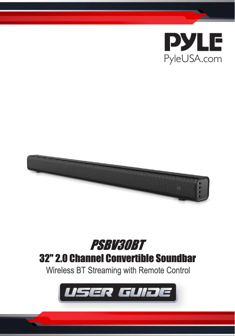 Image de la première page du manuel de l'appareil PSBV30BT