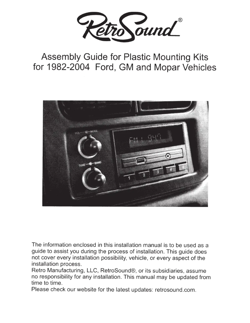 Page n°1 - Manuel utilisateur RetroSound 270-670