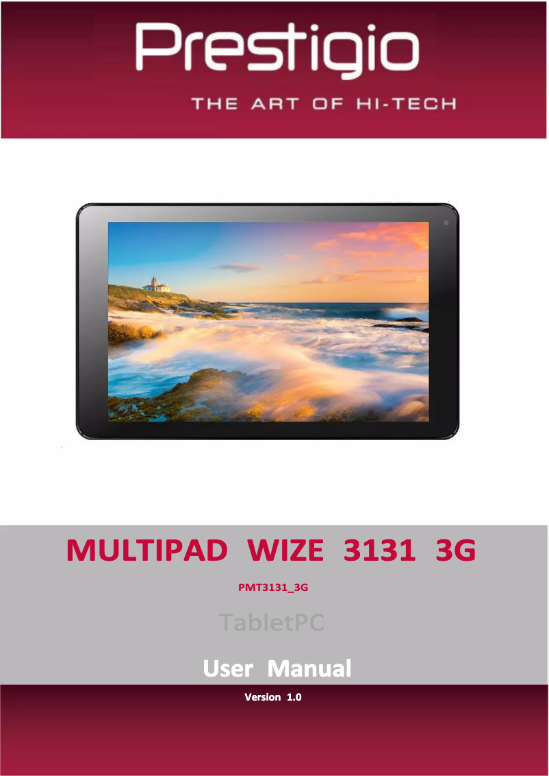 Page n°1 - Manuel utilisateur Prestigio MultiPad Wize 3131 3G