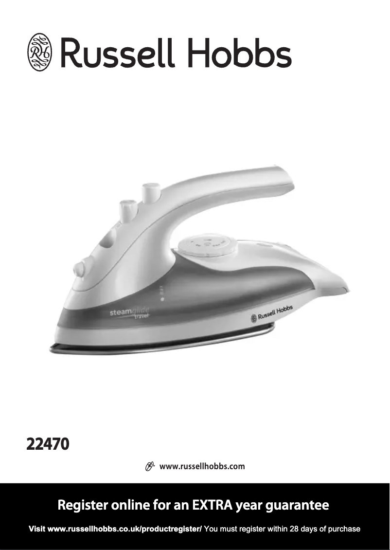 Page n°1 - Manuel utilisateur Russell Hobbs Steam Glide Travel 22470