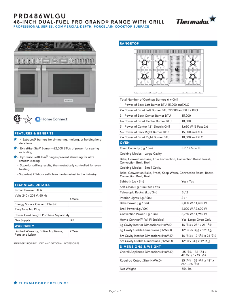 Image de la première page du manuel de l'appareil PRD486WLGU