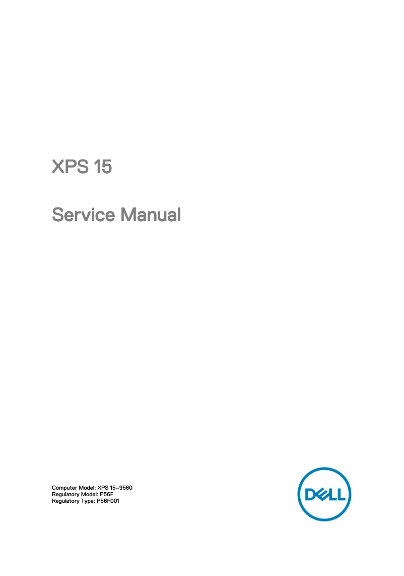 Image de la première page du manuel de l'appareil XPS 15