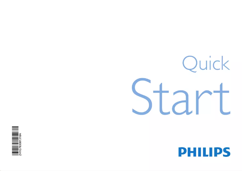 Page 1 de la notice Guide de démarrage rapide Philips 42HFL5382