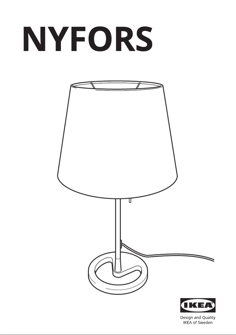 Page 1 de la notice Manuel utilisateur Ikea NYFORS 003.031.15