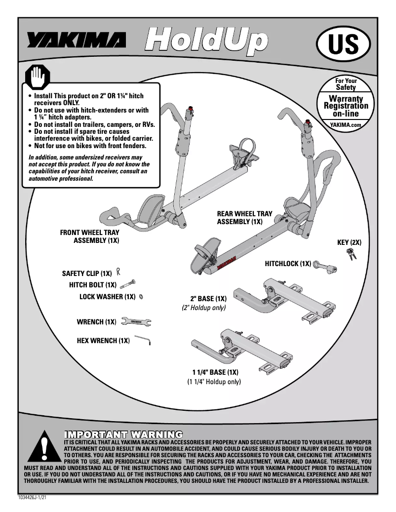 Image de la première page du manuel de l'appareil HoldUp