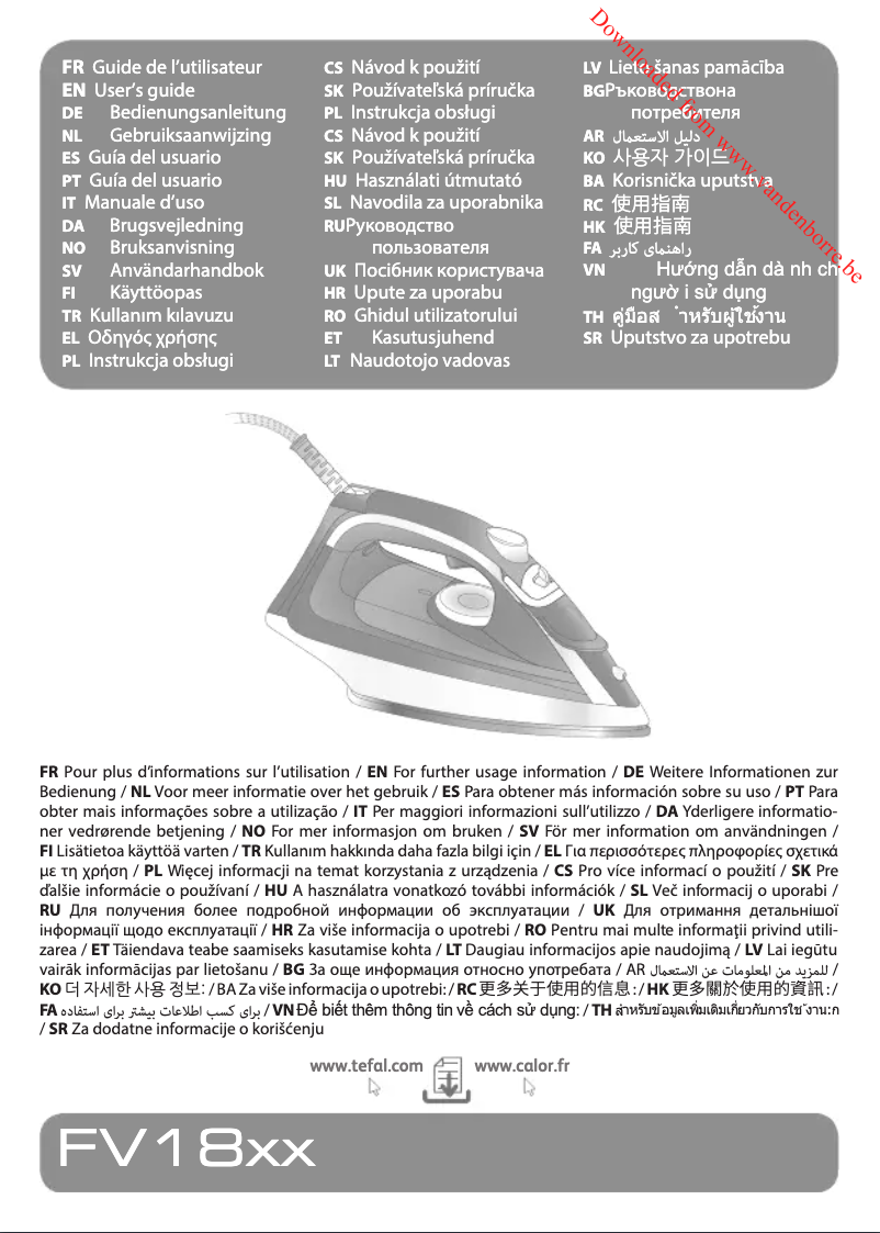 Page 1 de la notice Manuel utilisateur Tefal Maestro 2 FV1845
