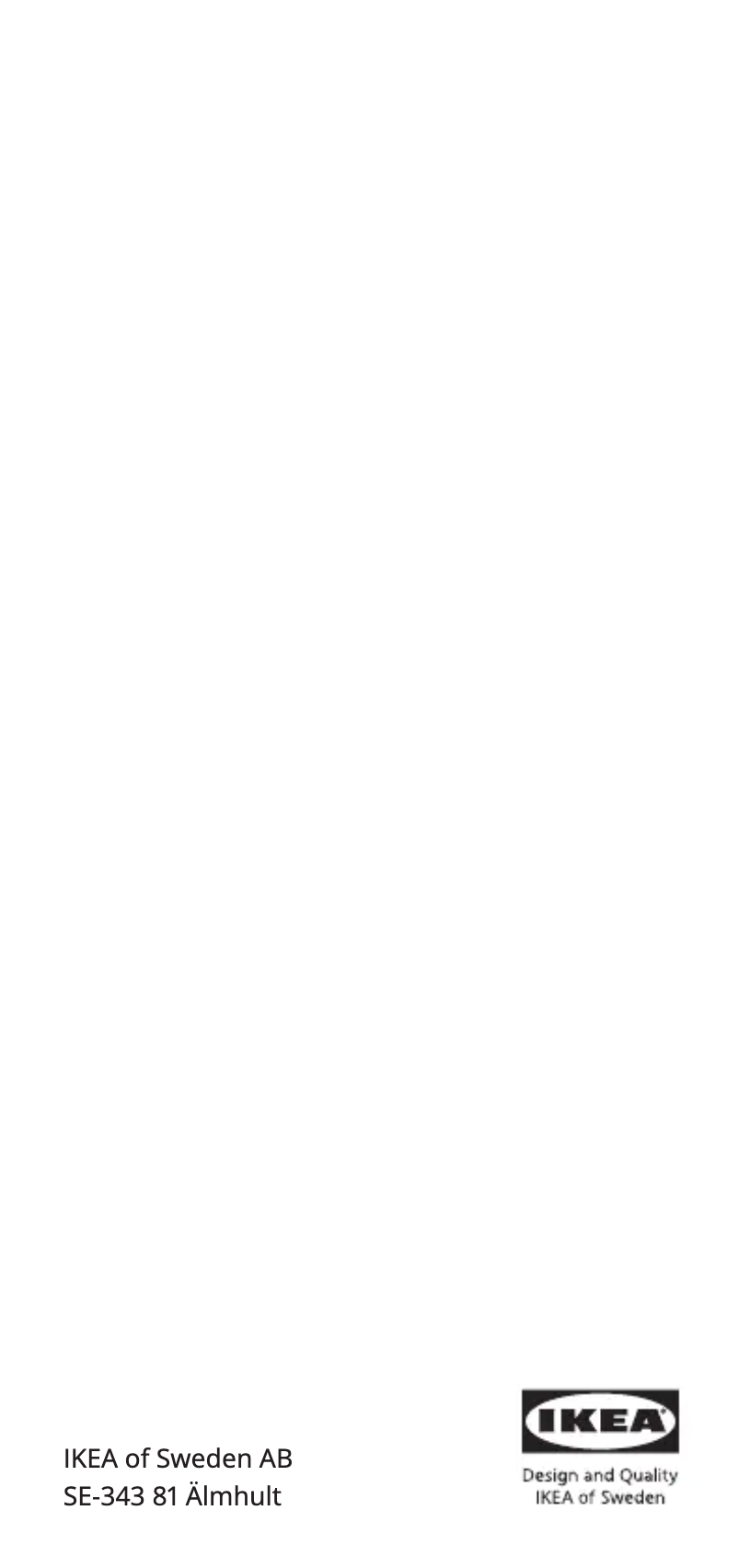 Page 1 de la notice Manuel utilisateur Ikea BROBOCK 905.358.04