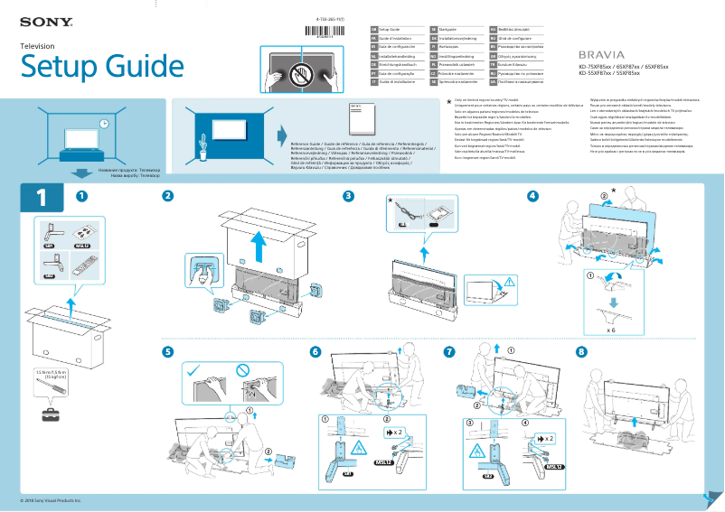 Page 1 de la notice Manuel utilisateur Sony Bravia KD-55XF8588
