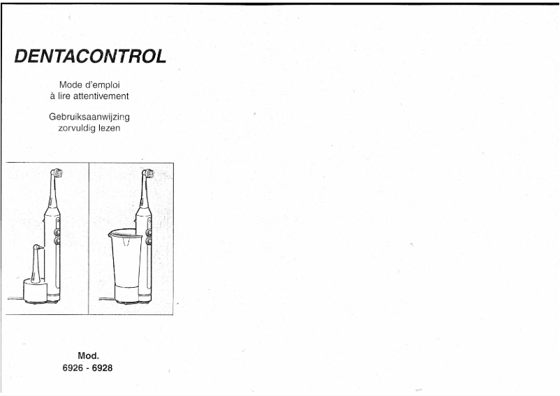 Page n°1 - Manuel utilisateur Calor Dentacontrol 6926