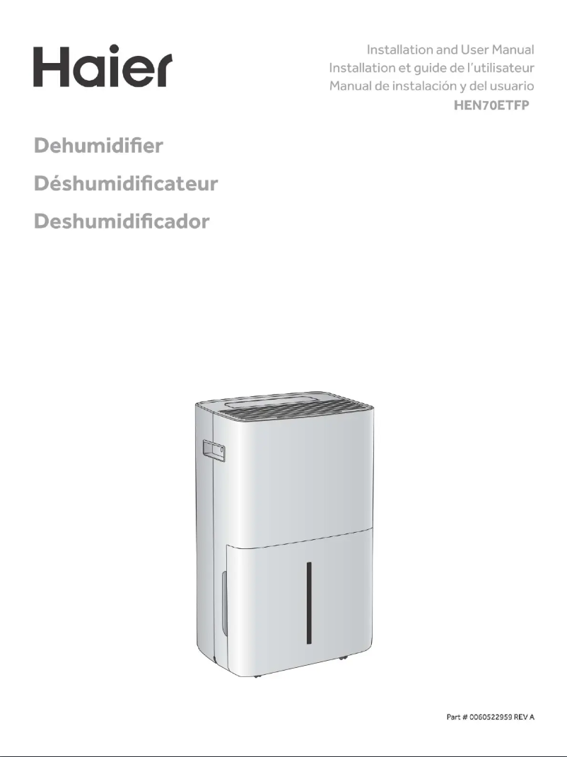 Page 1 de la notice Manuel utilisateur Haier HEN70ETFP