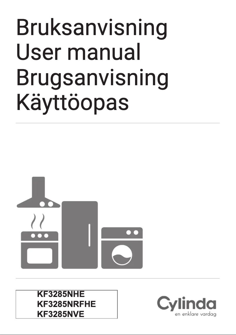 Page 1 de la notice Manuel utilisateur Cylinda KF3285XNRFHE