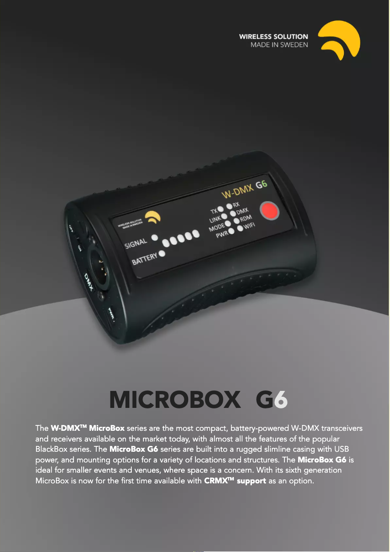 Page n°1 - Fiche technique Wireless Solution Micro R-512 G6