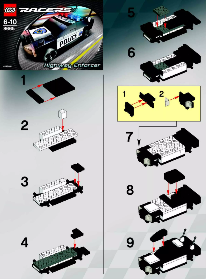 Page 1 de la notice Manuel utilisateur Lego Racers 8662