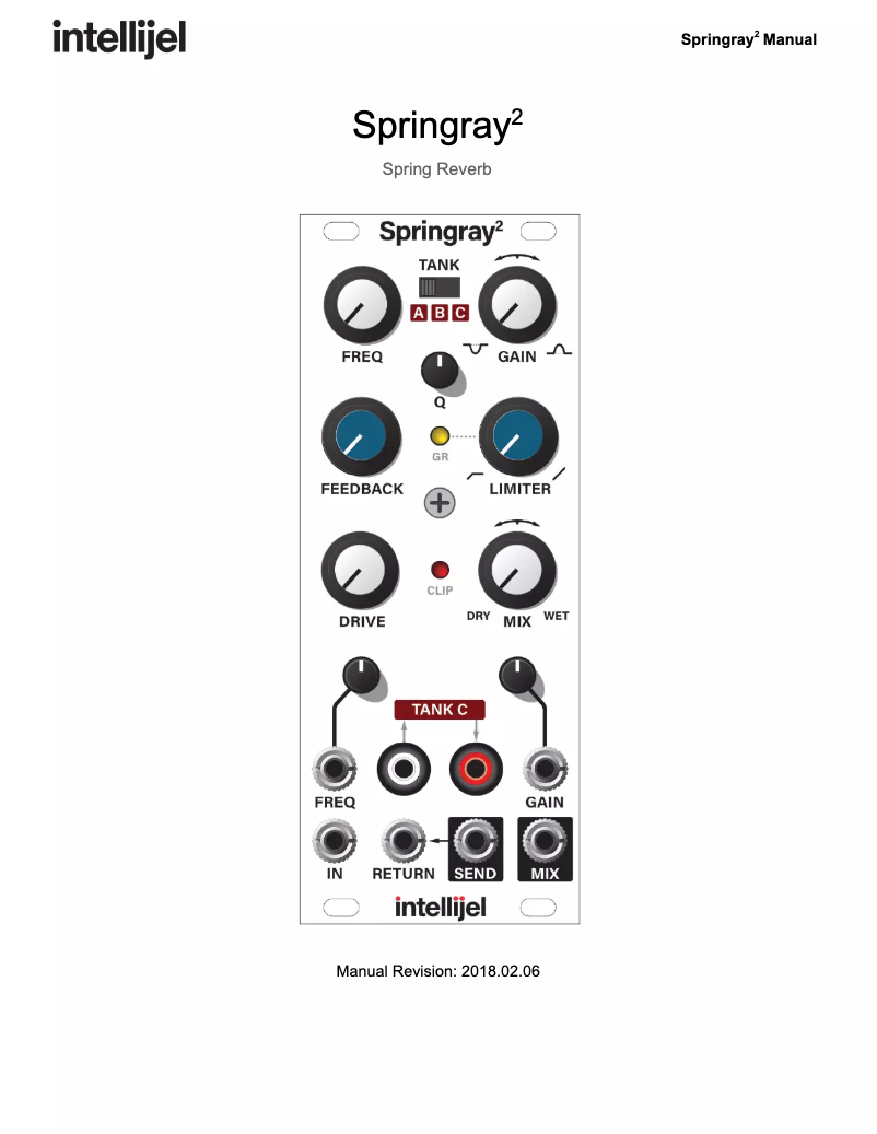 Página 1 del manual Manual de usuario Intellijel Springray 2