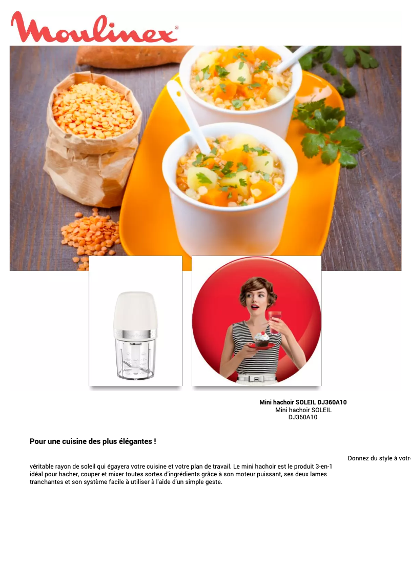 Image de la première page du manuel de l'appareil Soleil DJ360A