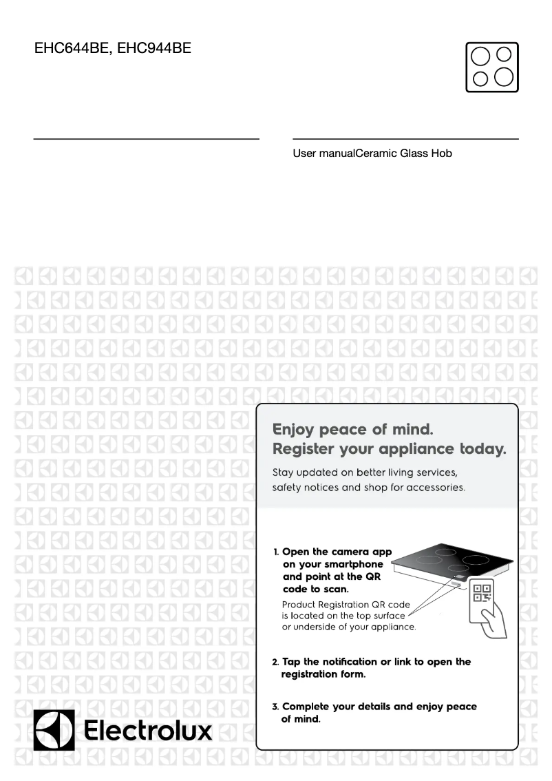 Page 1 de la notice Manuel utilisateur Electrolux UltimateTaste 300 EHC644BE