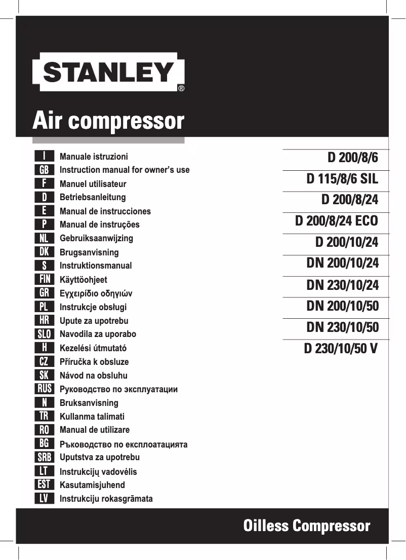 Image de la première page du manuel de l'appareil D 200/8/24