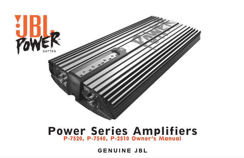 Page 1 de la notice Manuel utilisateur JBL Power P-7540