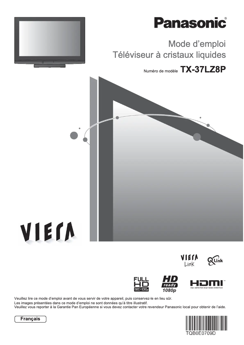 Page n°1 - Manuel utilisateur Panasonic Viera TX-37LZ8P