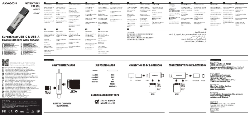 Page n°1 - Manuel utilisateur Axagon CRE-DAC