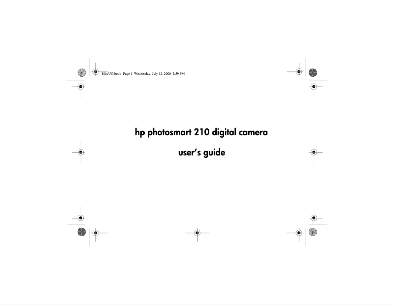 Page n°1 - Manuel utilisateur HP PhotoSmart 210
