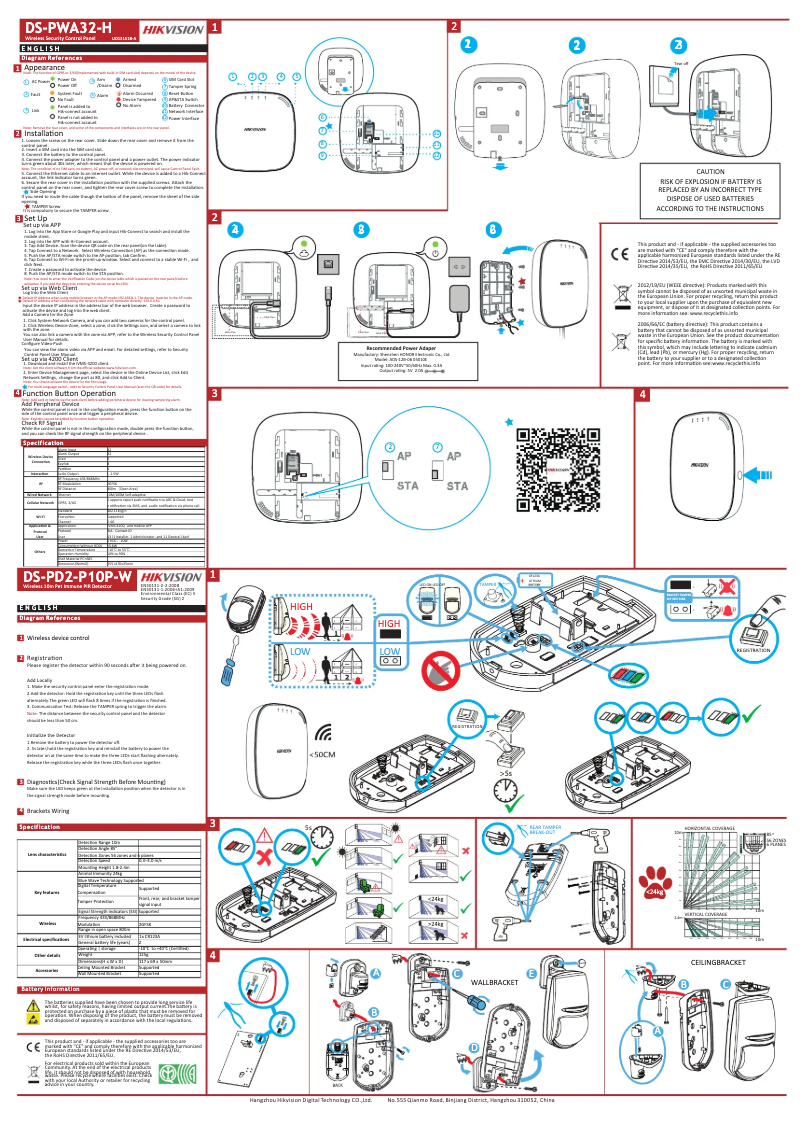 Page 1 de la notice Manuel utilisateur Hikvision DS-PWA32-NKG