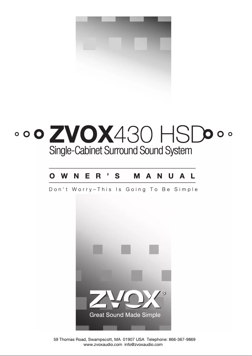 Image de la première page du manuel de l'appareil 430 HSD