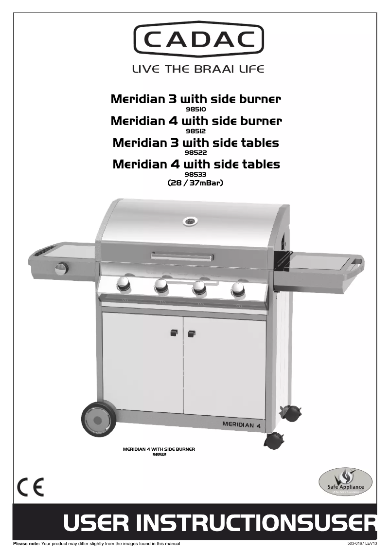 Page n°1 - Manuel utilisateur Cadac Meridian 3B