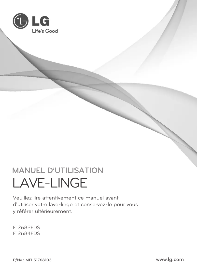 Page n°1 - Manuel utilisateur LG F12682FDS