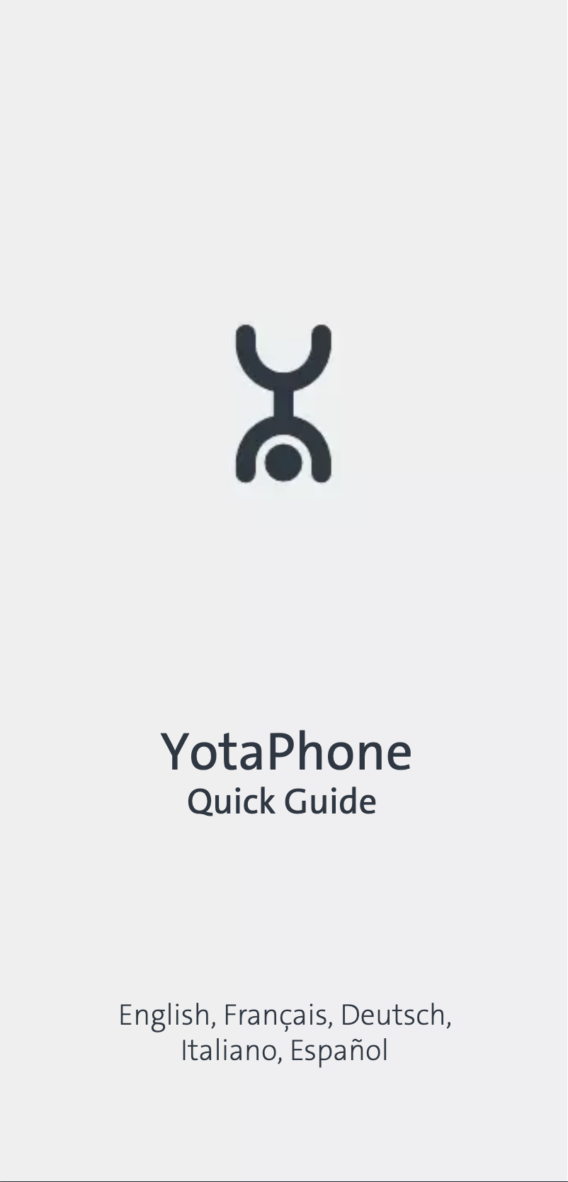 Page n°1 - Manuel utilisateur Yota Phone