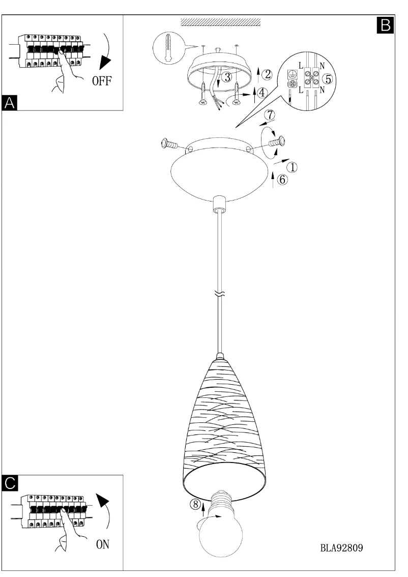Page n°1 - Manuel utilisateur Eglo Garetto
