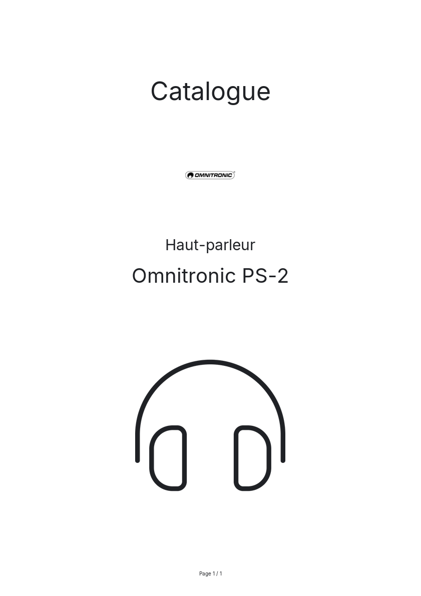 Image de la première page du manuel de l'appareil PS-2