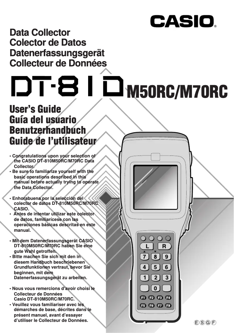 Image de la première page du manuel de l'appareil DT-810M50RC