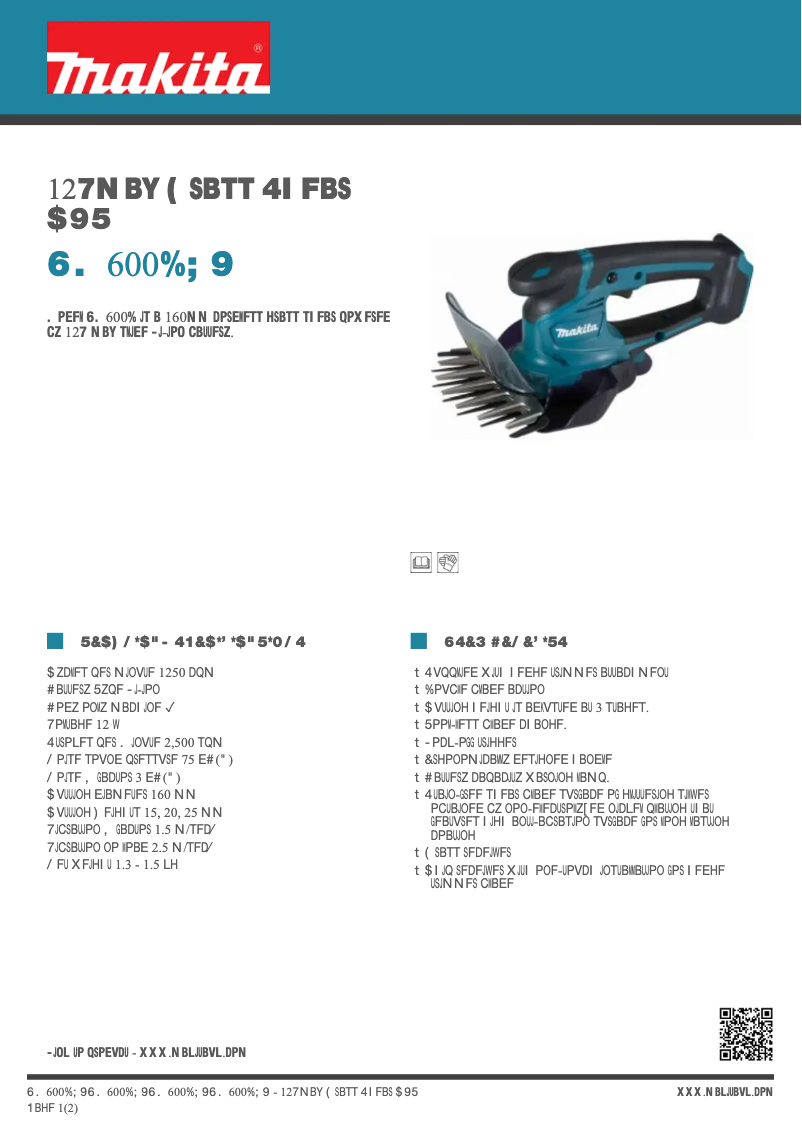 Image de la première page du manuel de l'appareil UM600DZX