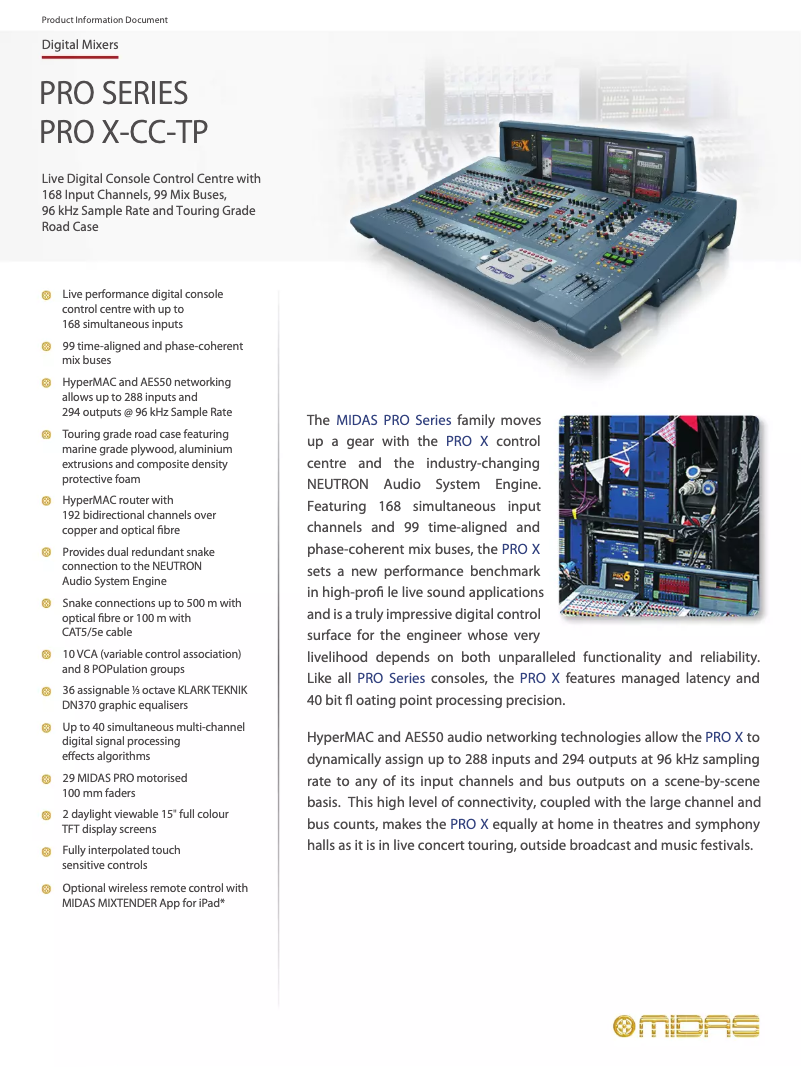 Image de la première page du manuel de l'appareil PRO X