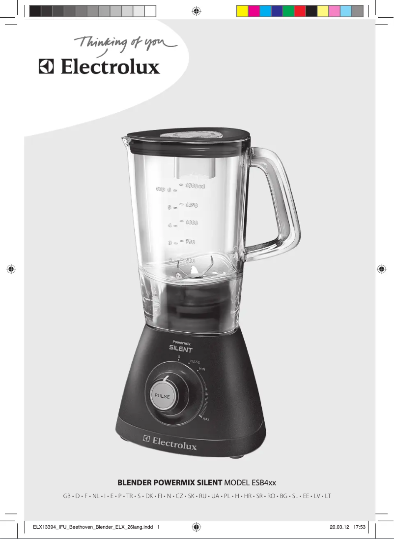 Página 1 del manual Manual de usuario Electrolux ESB4400