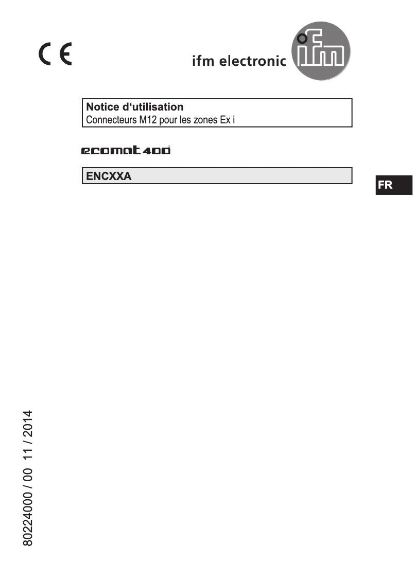 Page 1 de la notice Manuel utilisateur IFM ENC05A