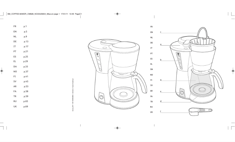 Imagen de la primera página del manual del dispositivo Noumea FG2112