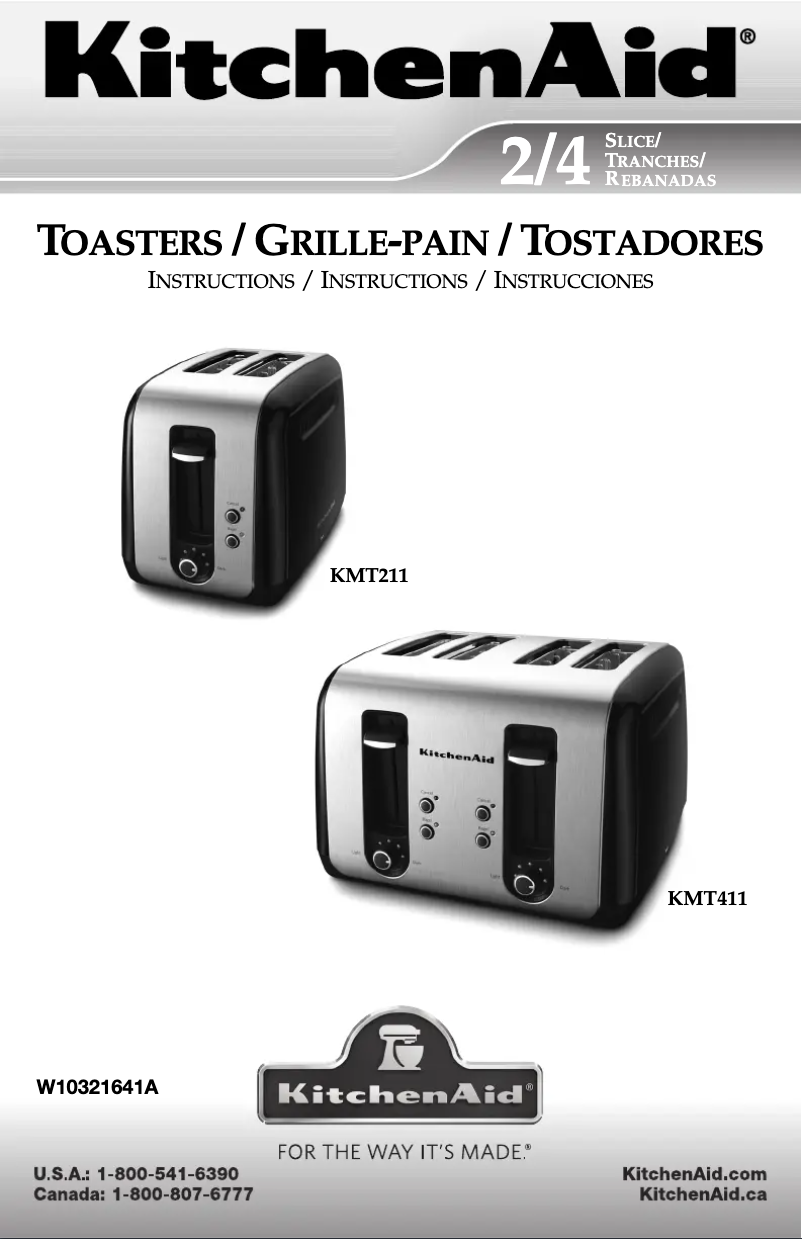 Page 1 de la notice Manuel utilisateur KitchenAid KMT211CU